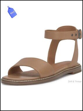 Braided Strappy Leather Flat Sandals Ankle Strap Buckle Open Toe Casual